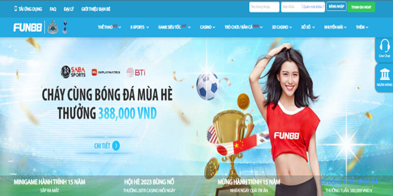 Truy cập vào nhà cái Fun88