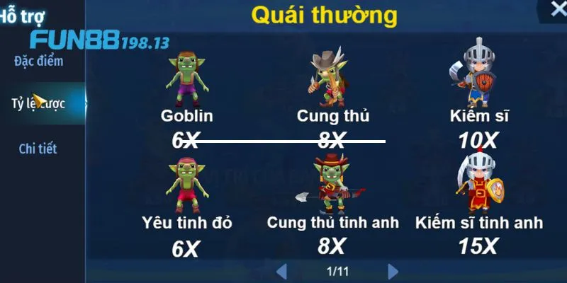 Các loại quái trong huyền thoại Boom fun88