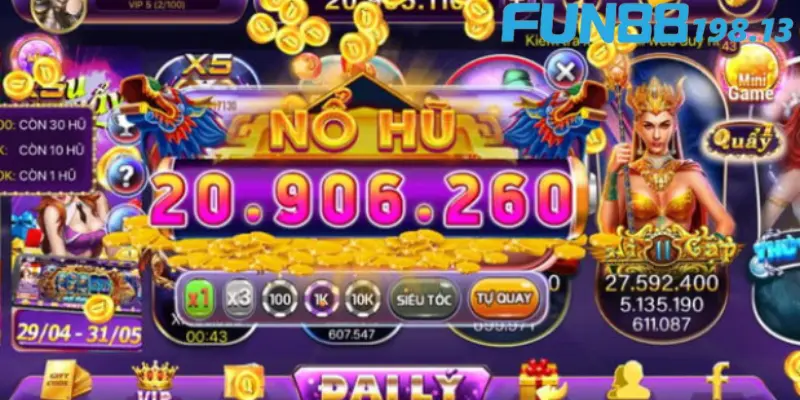 Cơ chế quay game Nổ hũ Fun88min 